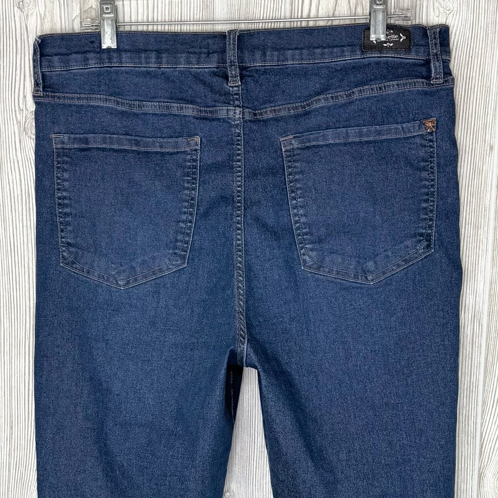 Nanette Lepore Belle High Rise Cropped Skinny Jeans 16 Super Stretchy Flattering - Picture 6 of 11